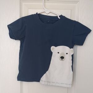 Muji Dark Blue Polar Bear Kids Tee